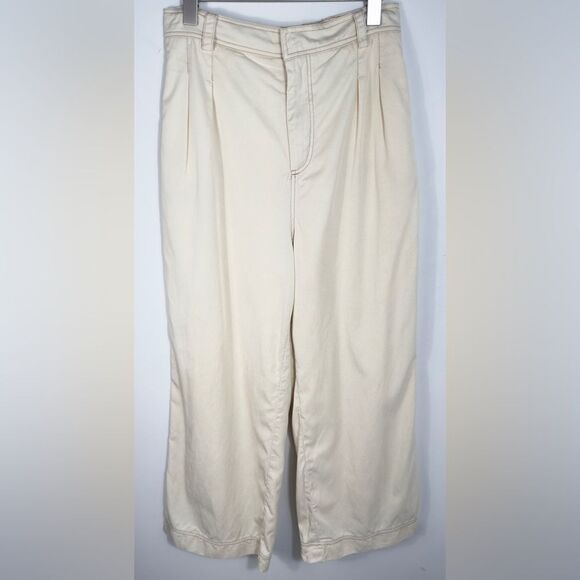 SANCIA The Alys Pleated Cream Ivory High Waisted Trouser Pant - Picture 3 of 12